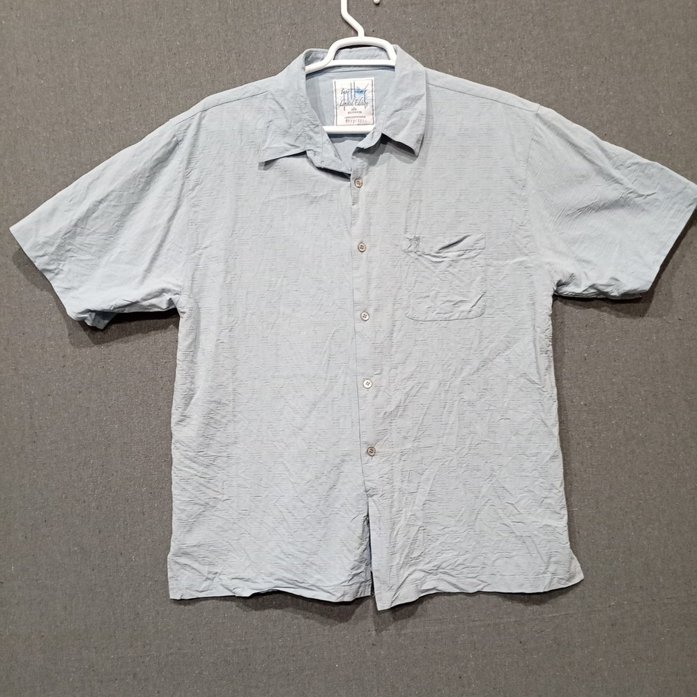 Guy Harvey Aftco Limited Edition Silk Cotton Marlin Shirt Mens Blue XL 0973/1284 - Picture 4 of 8